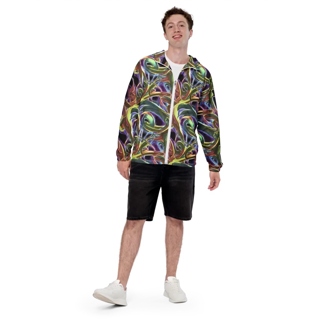 Electric Guava on Men's Windbreaker — Front