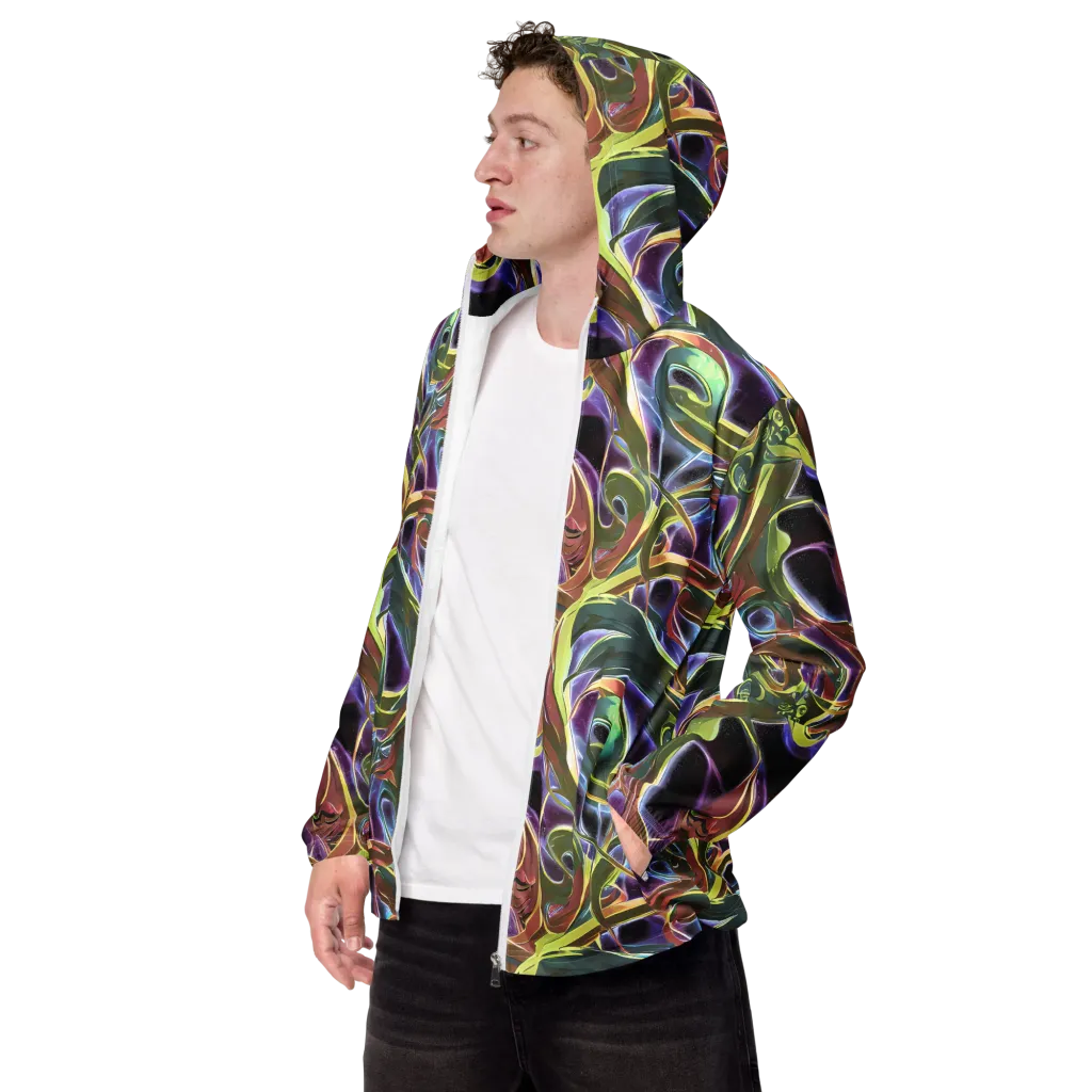 Electric Guava on Men's Windbreaker — Left Front
