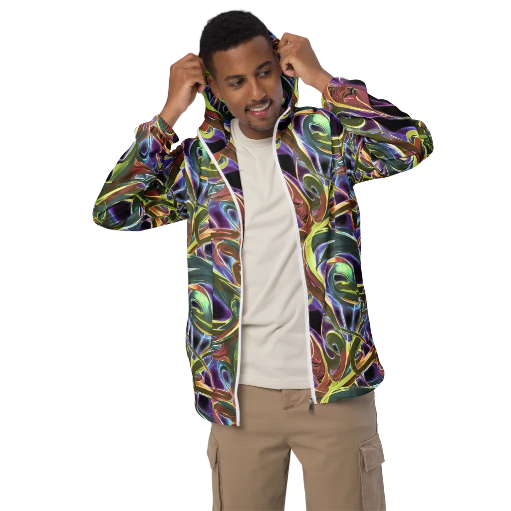 Electric Guava on Men's Windbreaker — Front