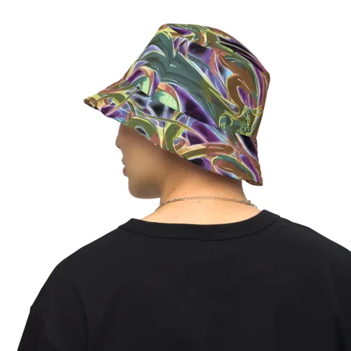 Electric Guava on a Reversible Bucket Hat