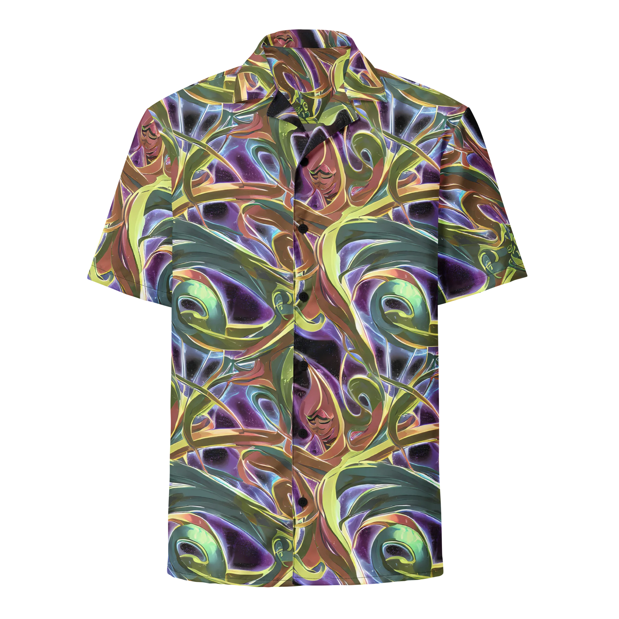Electric Guava on Button Shirt — Front
