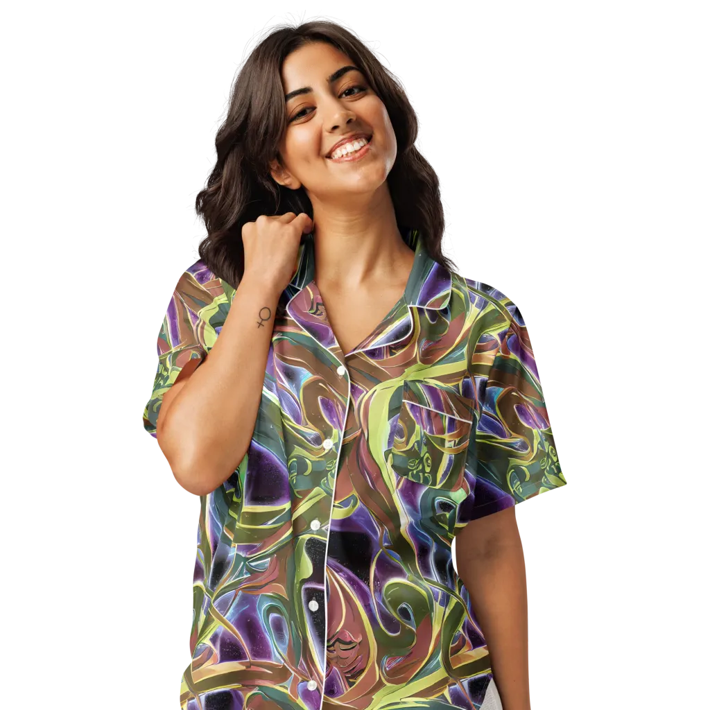 Electric Guava on Women's Short Sleeve Pajama Top — Front