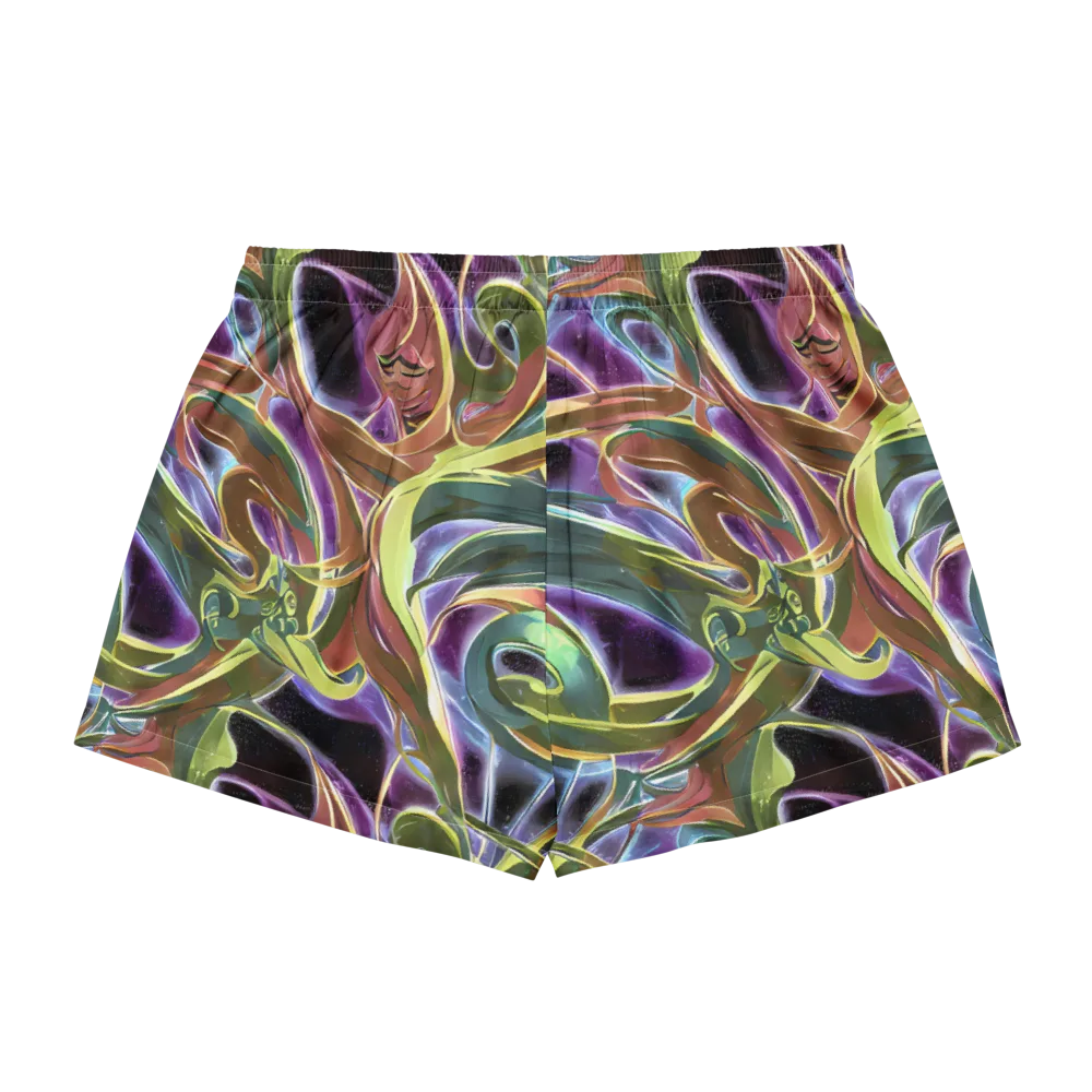 Electric Guava on Women's Pajama Shorts — Back