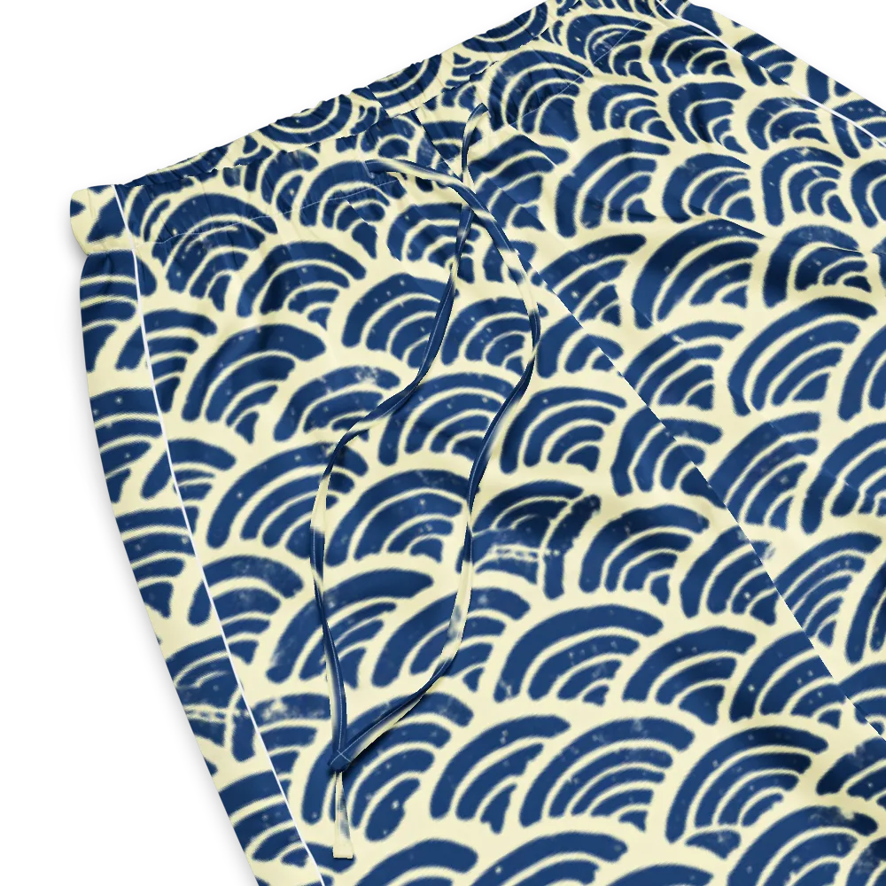 Navy Wave Field on Women's Pajama Pants — Product details