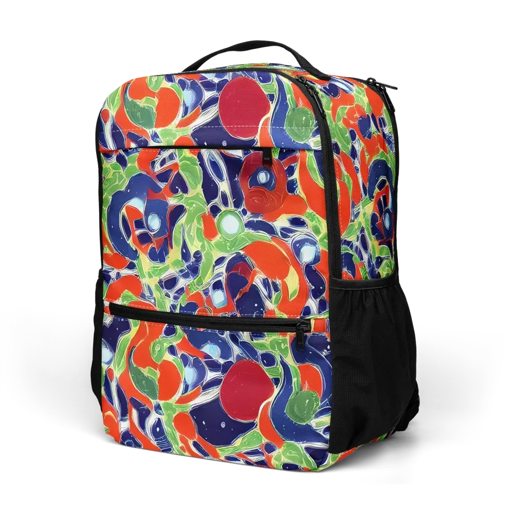 Neon Riviera on Utility Backpack — Left Front