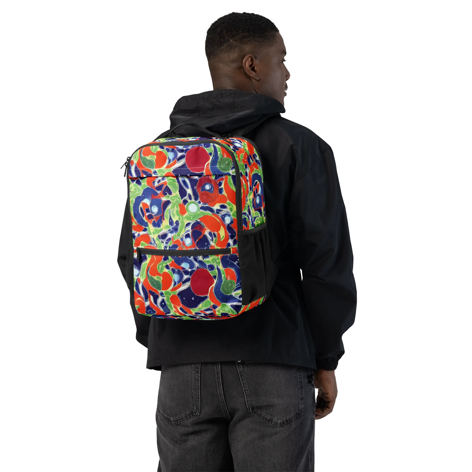 Neon Riviera on Utility Backpack — Back