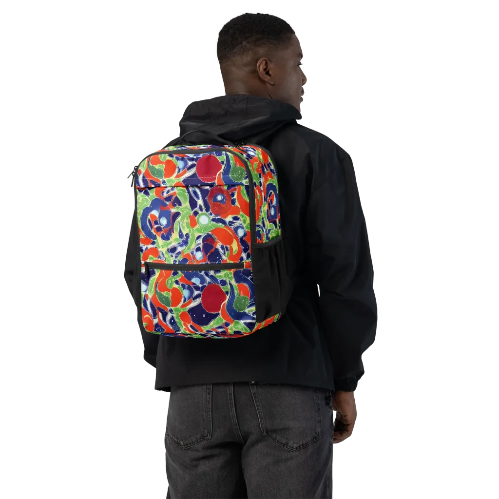 Neon Riviera on Utility Backpack — Back