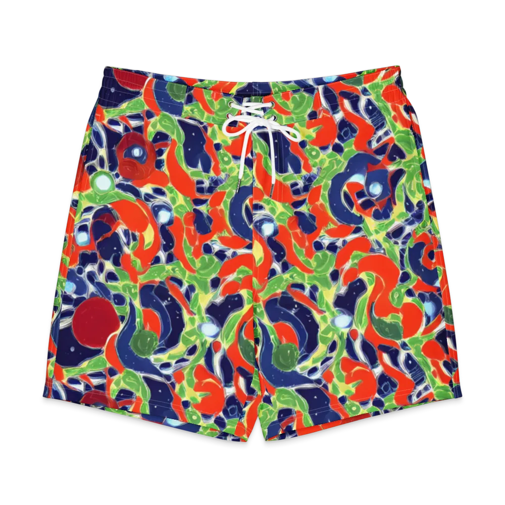 Neon Riviera on Men's Board Shorts — Front