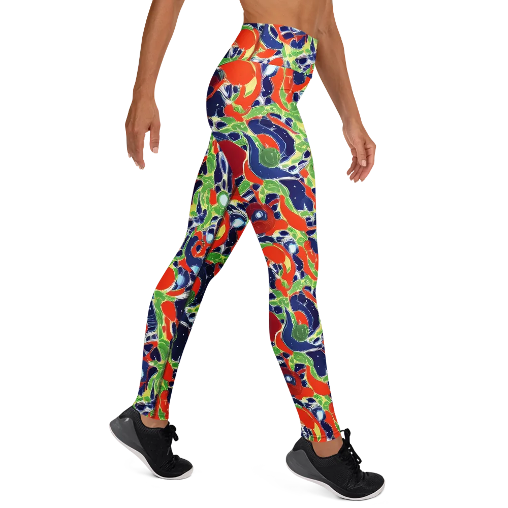 Neon Riviera on Yoga Leggings — Right