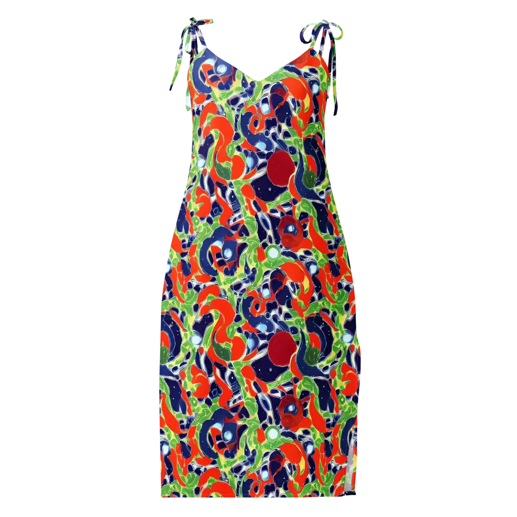 Neon Riviera on Slip Dress — Front