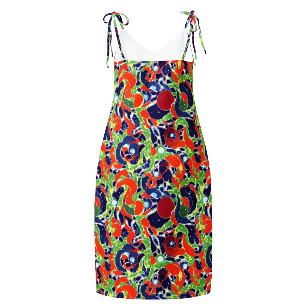 Neon Riviera on Slip Dress — Back