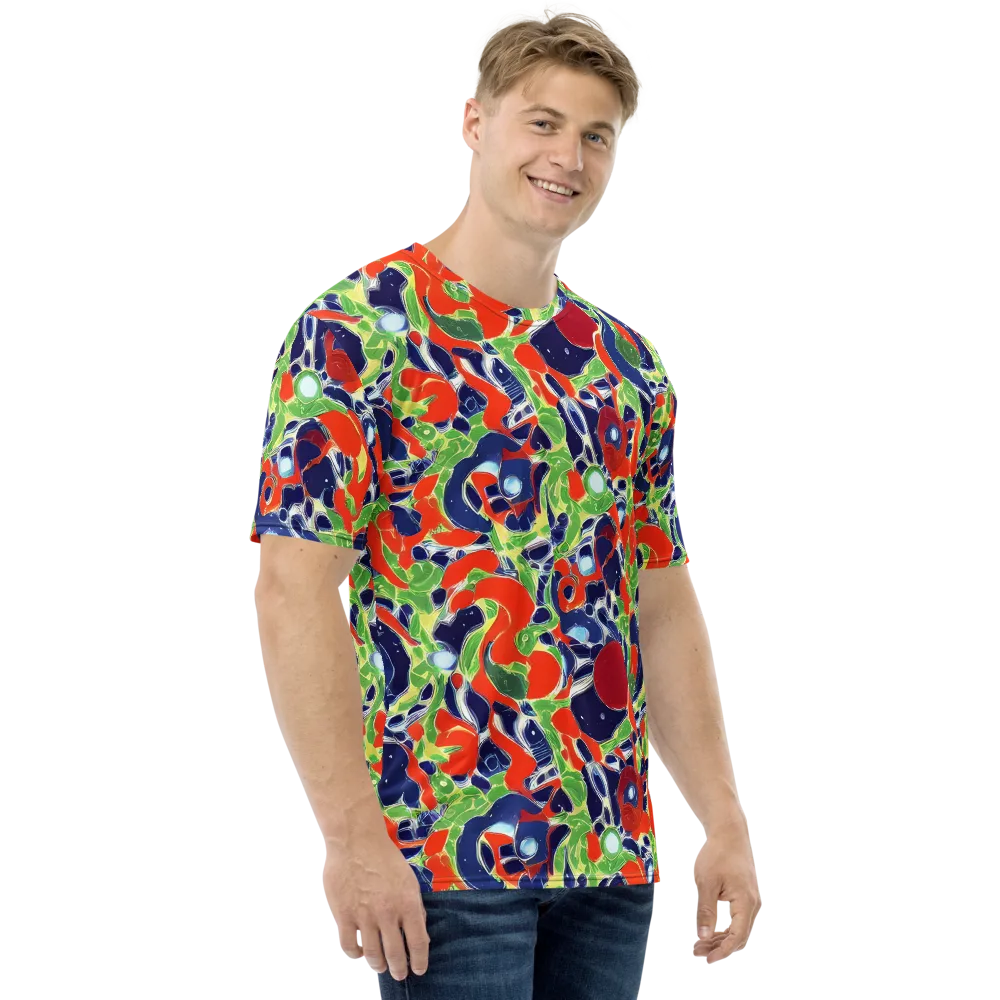Neon Riviera on Men's Crew Neck T-Shirt — Right