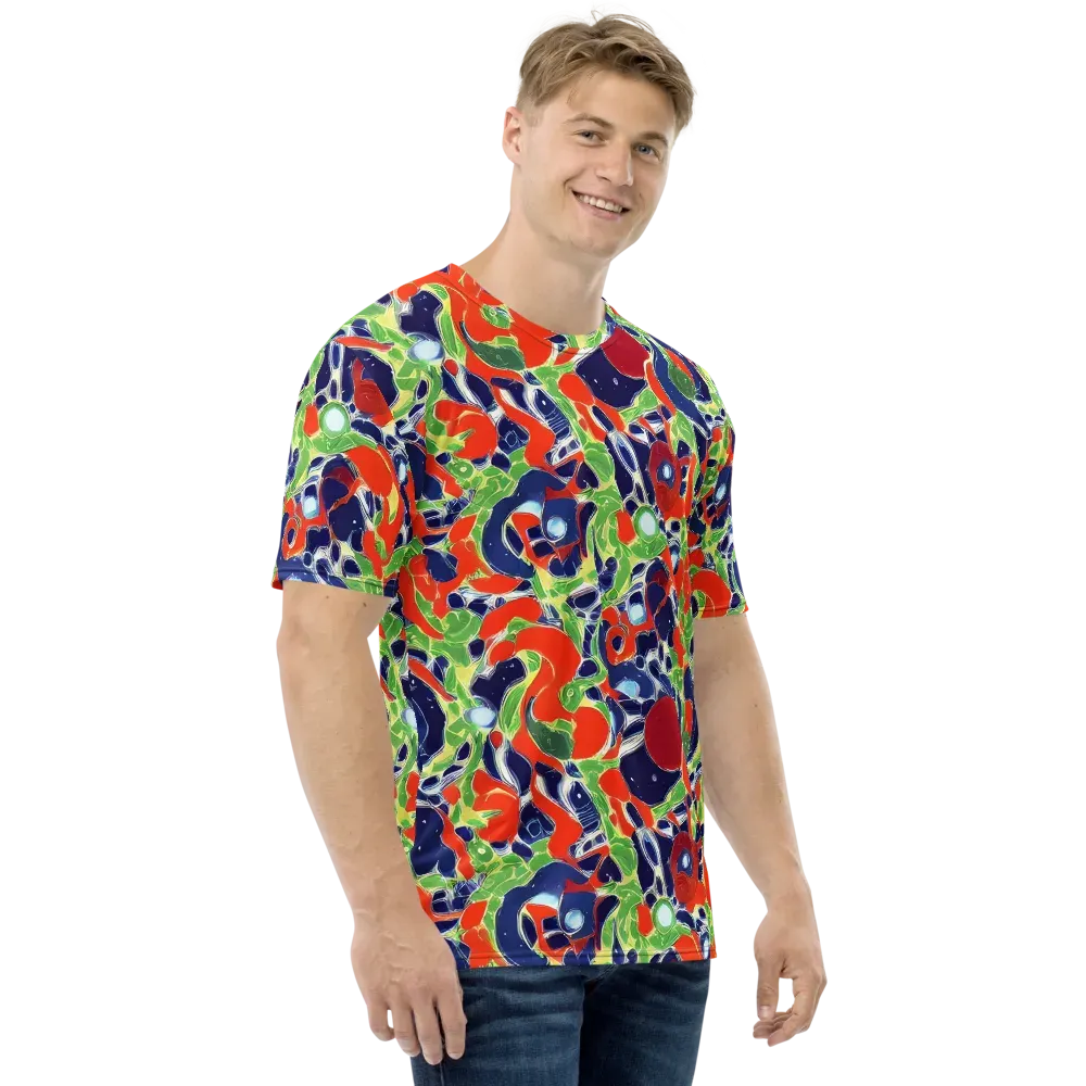 Neon Riviera on Men's Crew Neck T-Shirt — Right