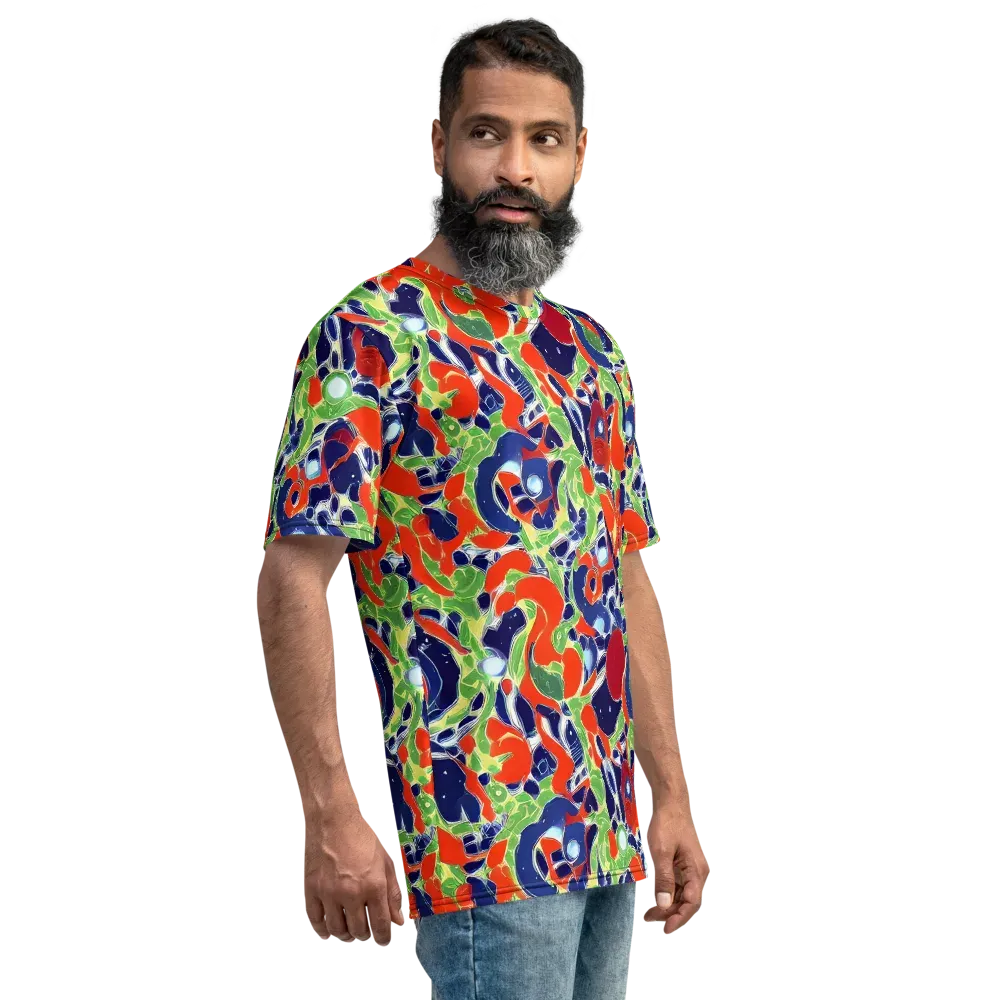 Neon Riviera on Men's Crew Neck T-Shirt — Right