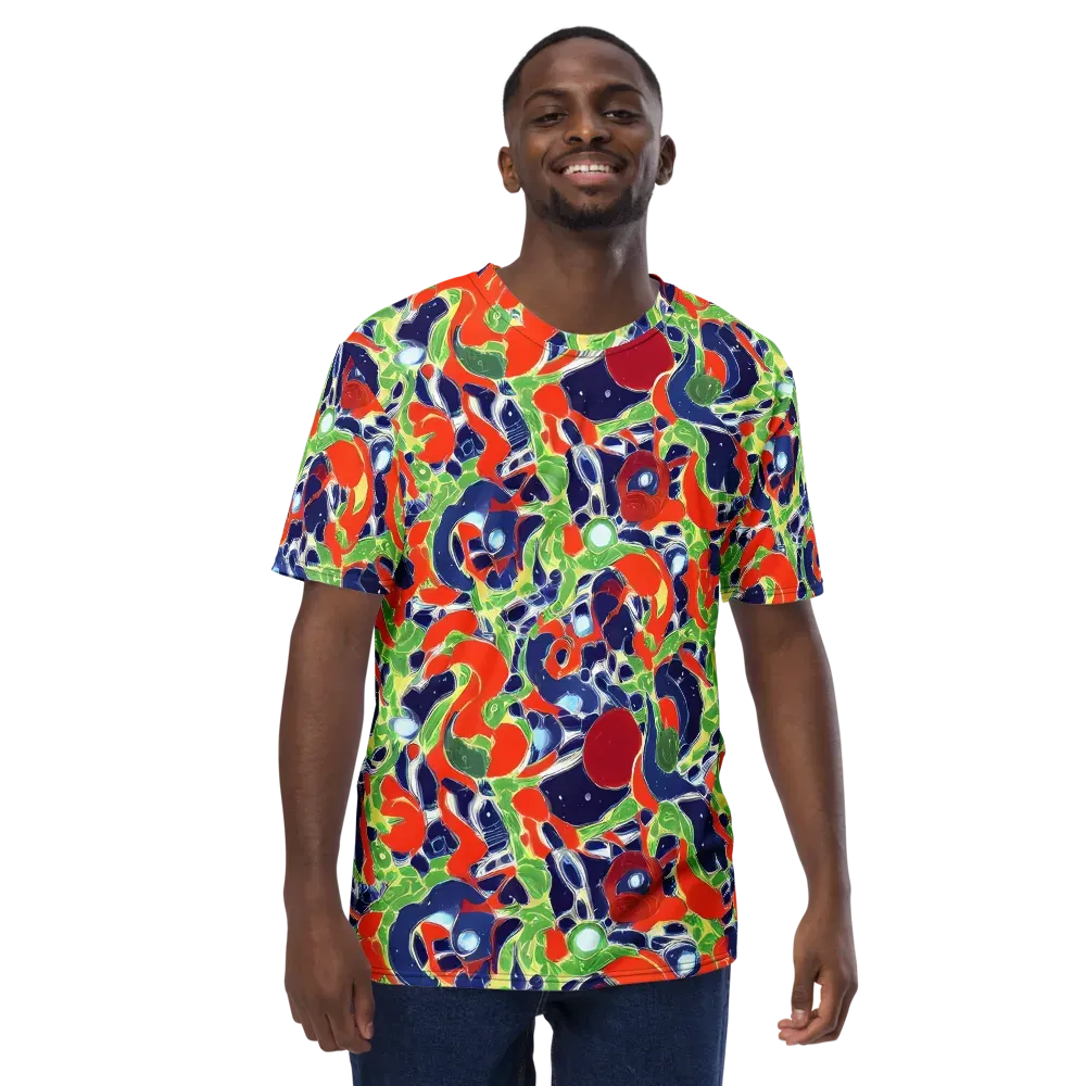 Neon Riviera on Men's Crew Neck T-Shirt — Front