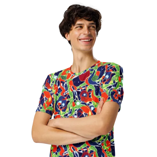 Neon Riviera on a Men's Crew Neck T-Shirt