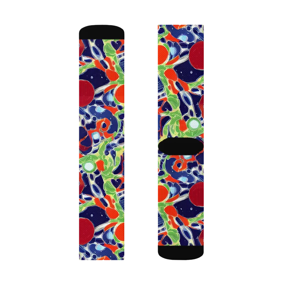 Neon Riviera on Socks — Left Sock