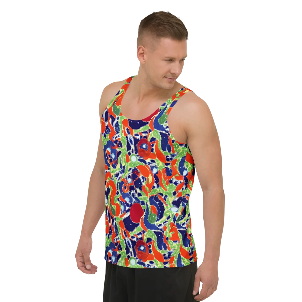 Neon Riviera on Men's Tank Top — Left Front