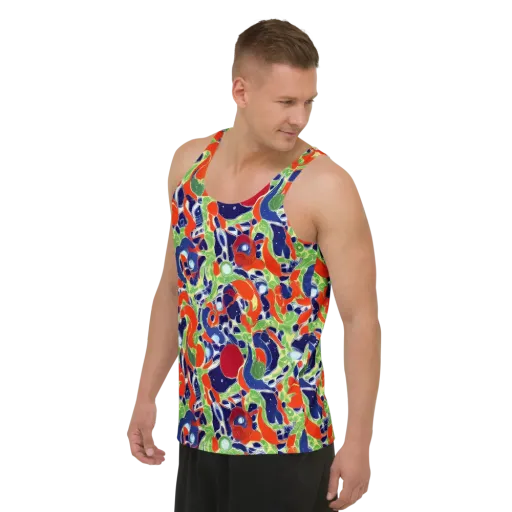 Neon Riviera on a Men's Tank Top
