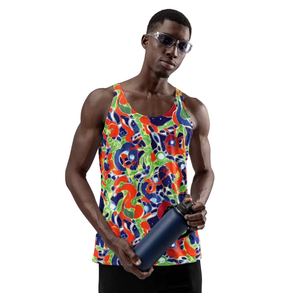 Neon Riviera on Men's Tank Top — Front