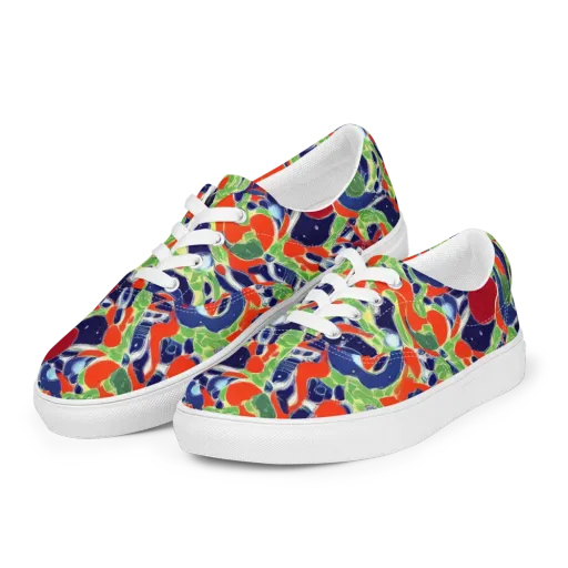 Neon Riviera on a Men's Lace-Up Canvas Shoes