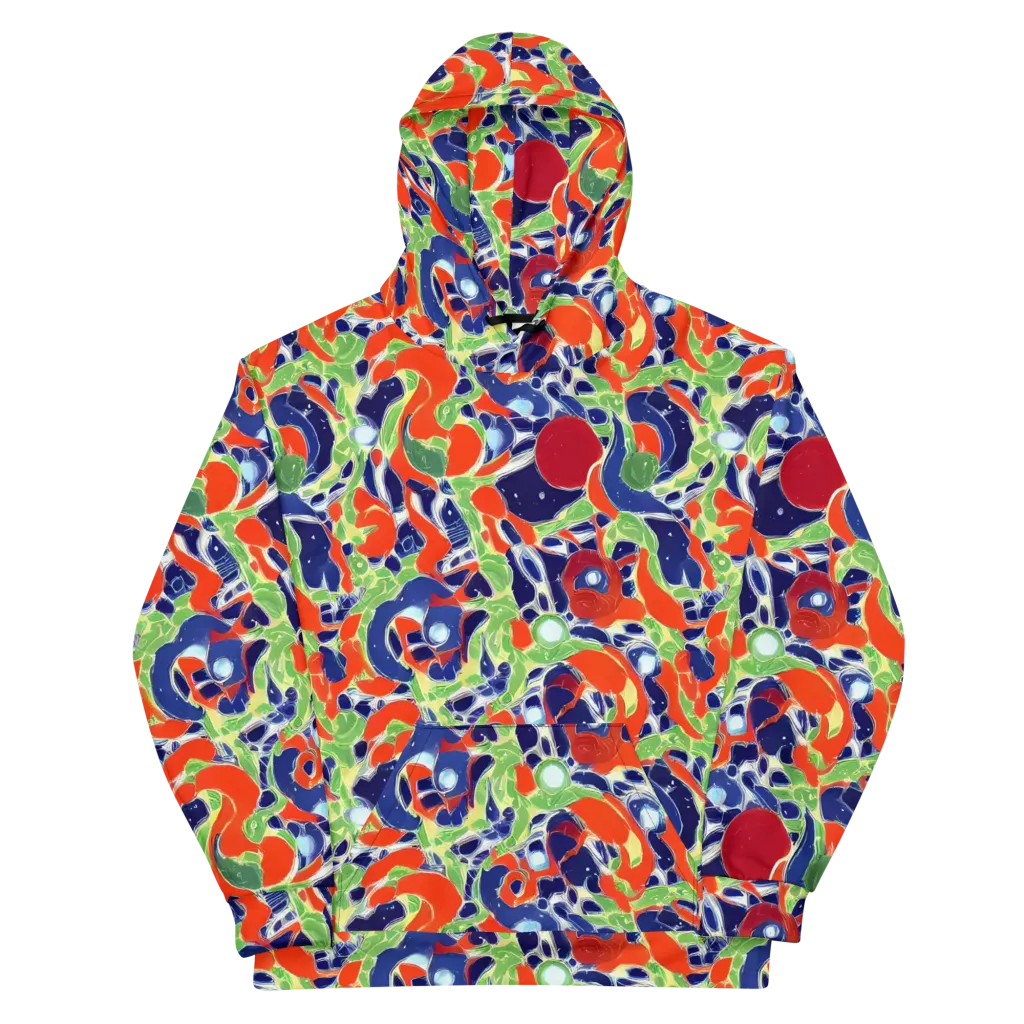 Neon Riviera on Cotton Hoodie — Front