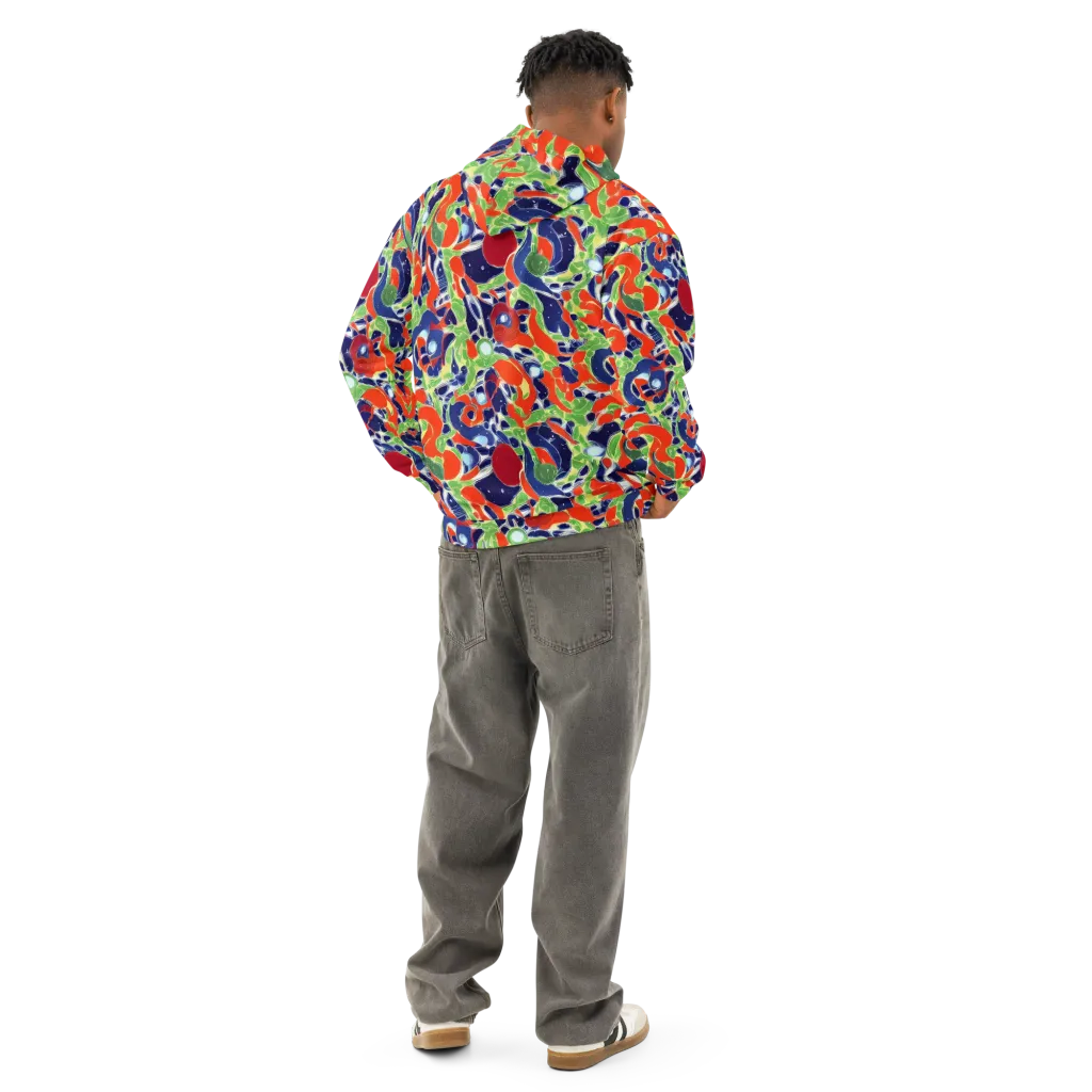 Neon Riviera on Cotton Hoodie — Back