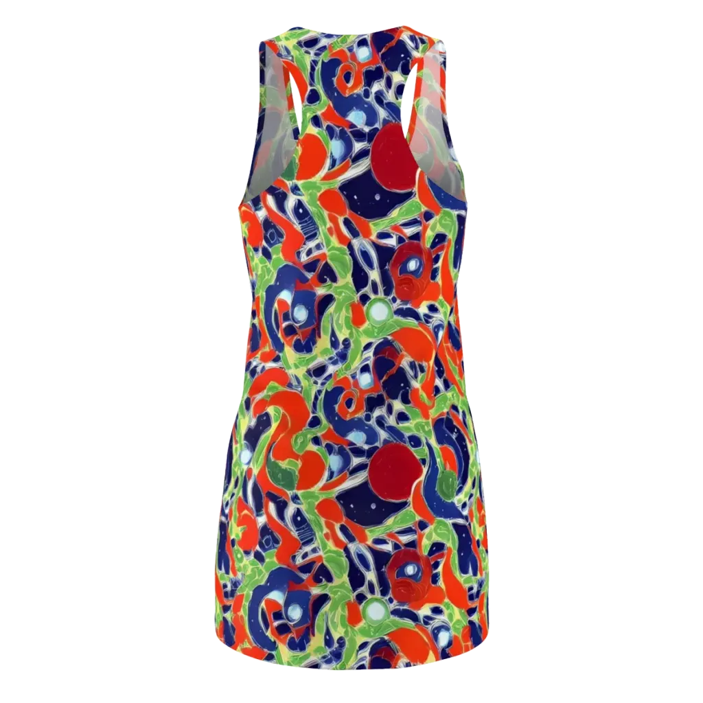 Neon Riviera on Racerback Dress — Back