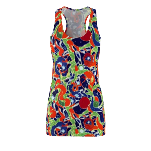 Neon Riviera on a Racerback Dress