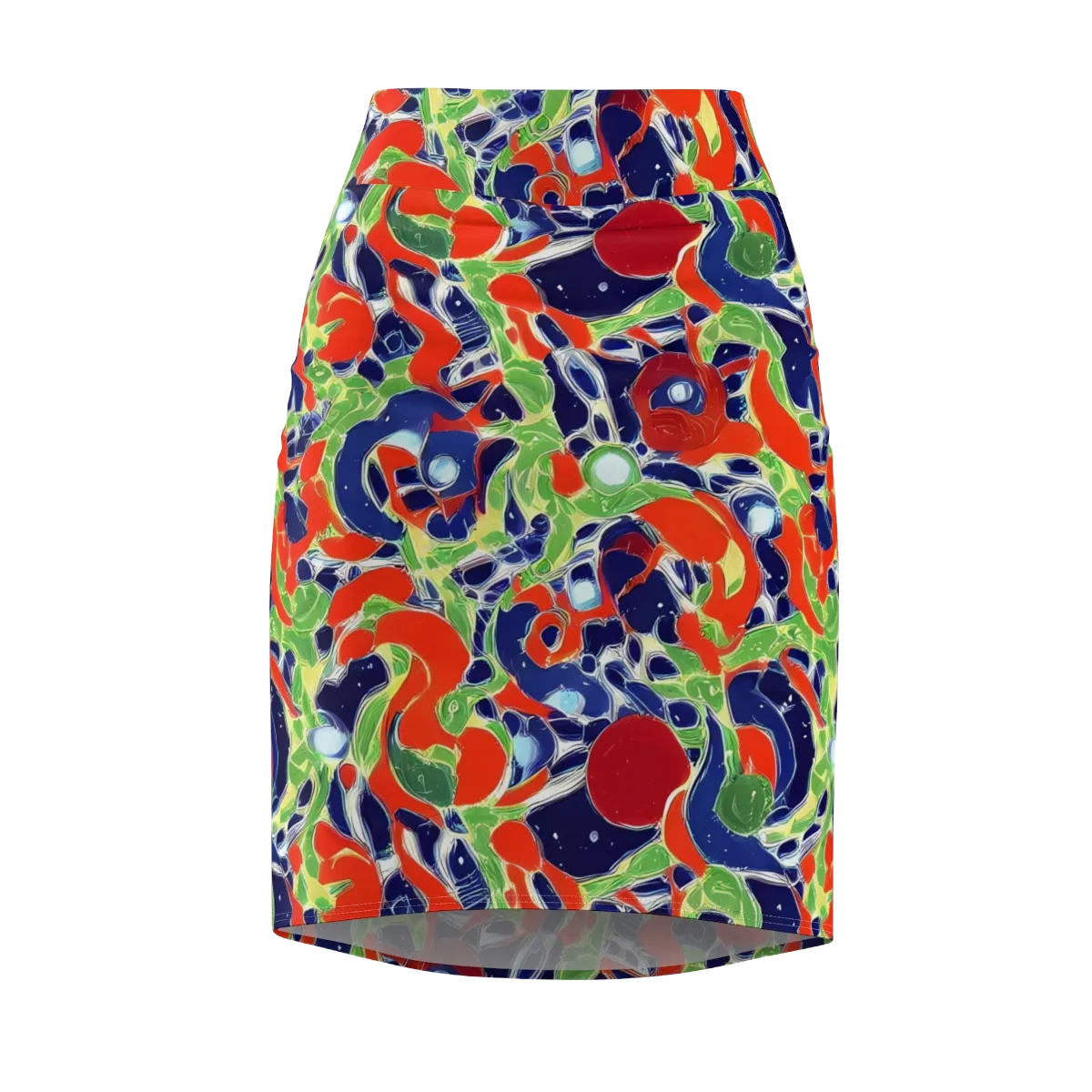 Neon Riviera on Pencil Skirt — Front