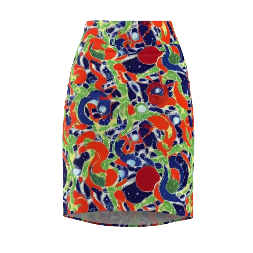 Neon Riviera on a Pencil Skirt