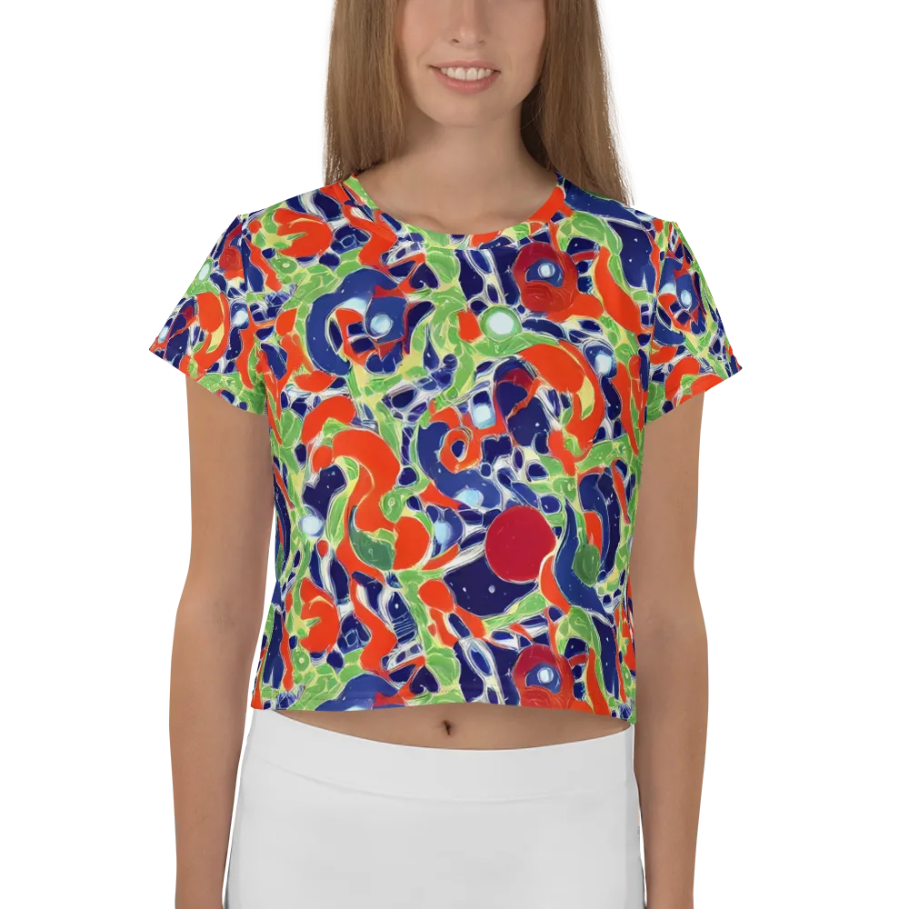 Neon Riviera on Crop Tee — Front