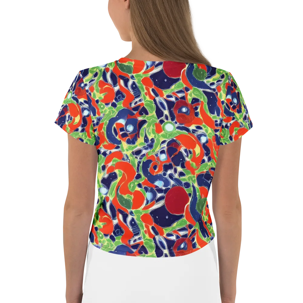 Neon Riviera on Crop Tee — Back