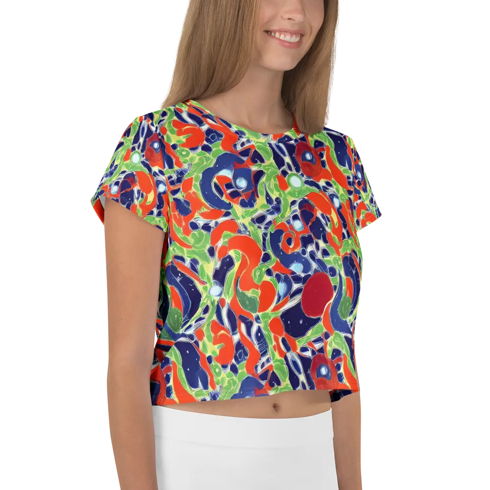 Neon Riviera on Crop Tee — Right
