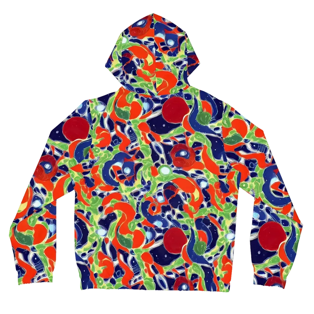 Neon Riviera on Women's Full-Zip Hoodie — Back