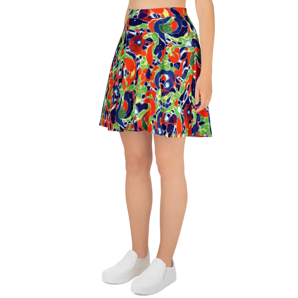 Neon Riviera on Skater Skirt — Left