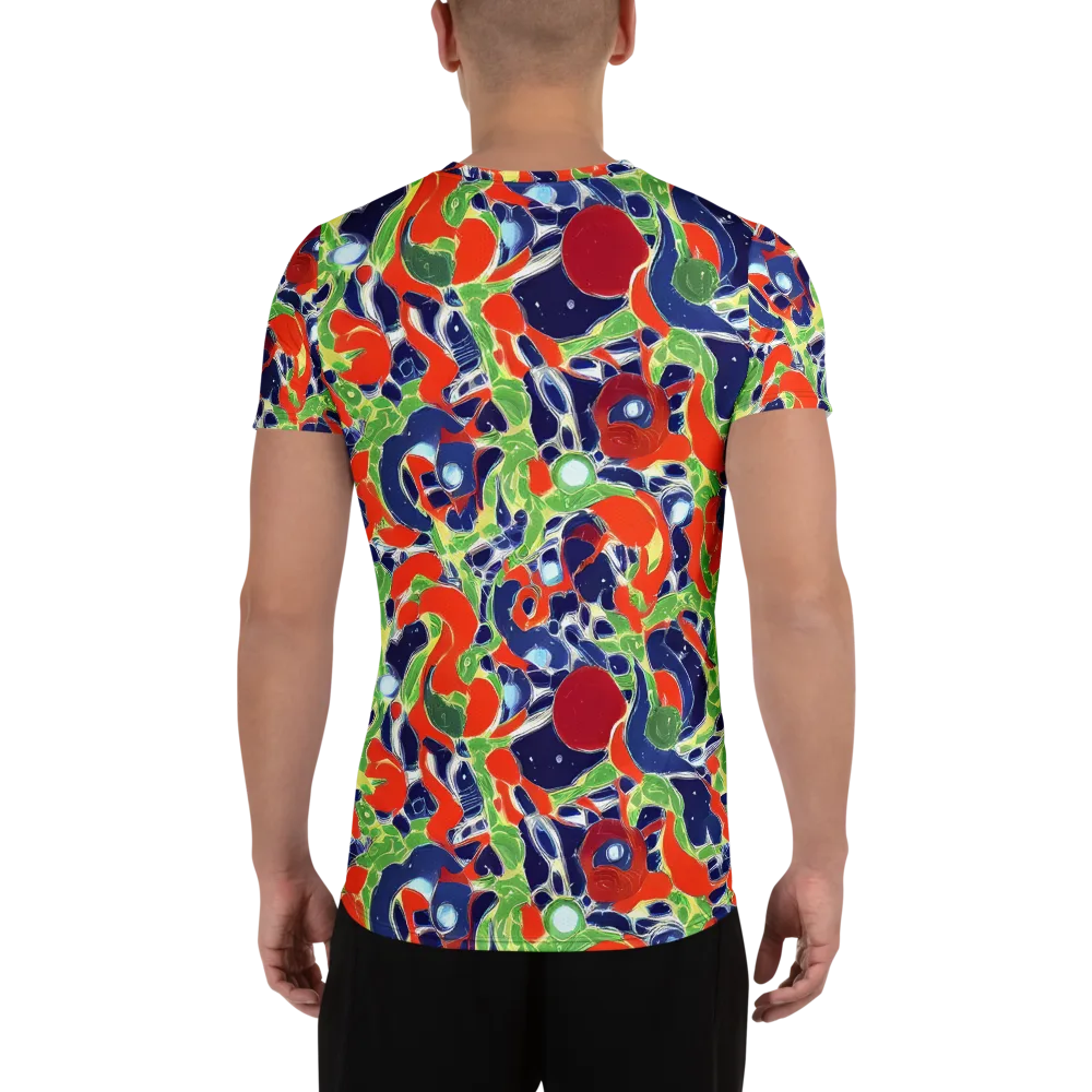 Neon Riviera on Men's Athletic T-Shirt — Back