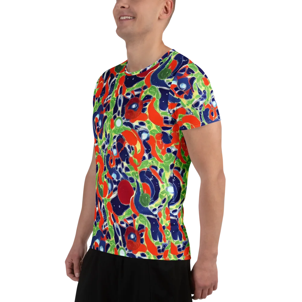 Neon Riviera on Men's Athletic T-Shirt — Left