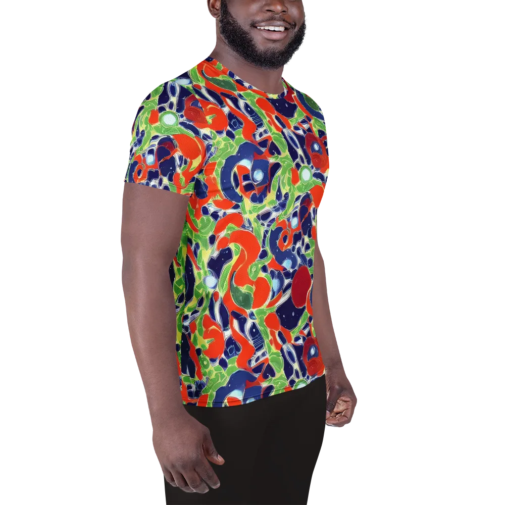 Neon Riviera on Men's Athletic T-Shirt — Right