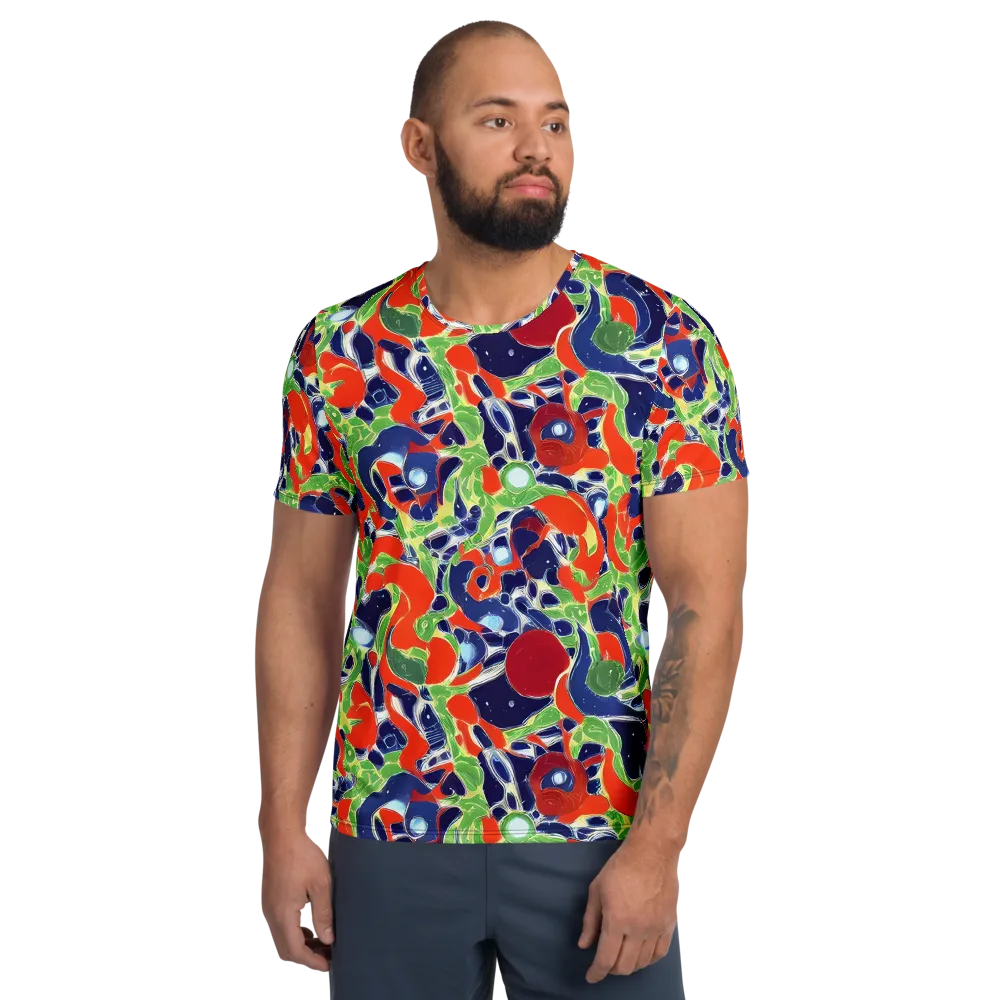 Neon Riviera on Men's Athletic T-Shirt — Front