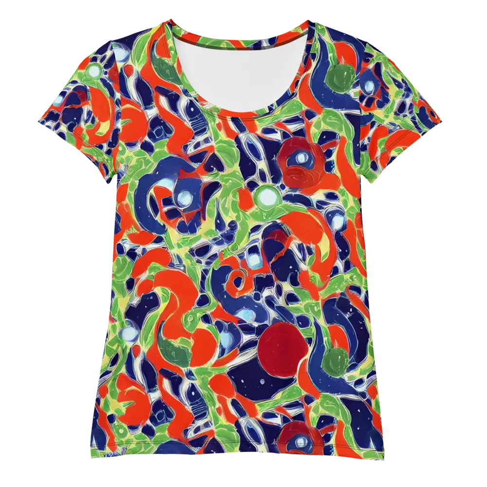 Neon Riviera on Women's Athletic T-Shirt — Front
