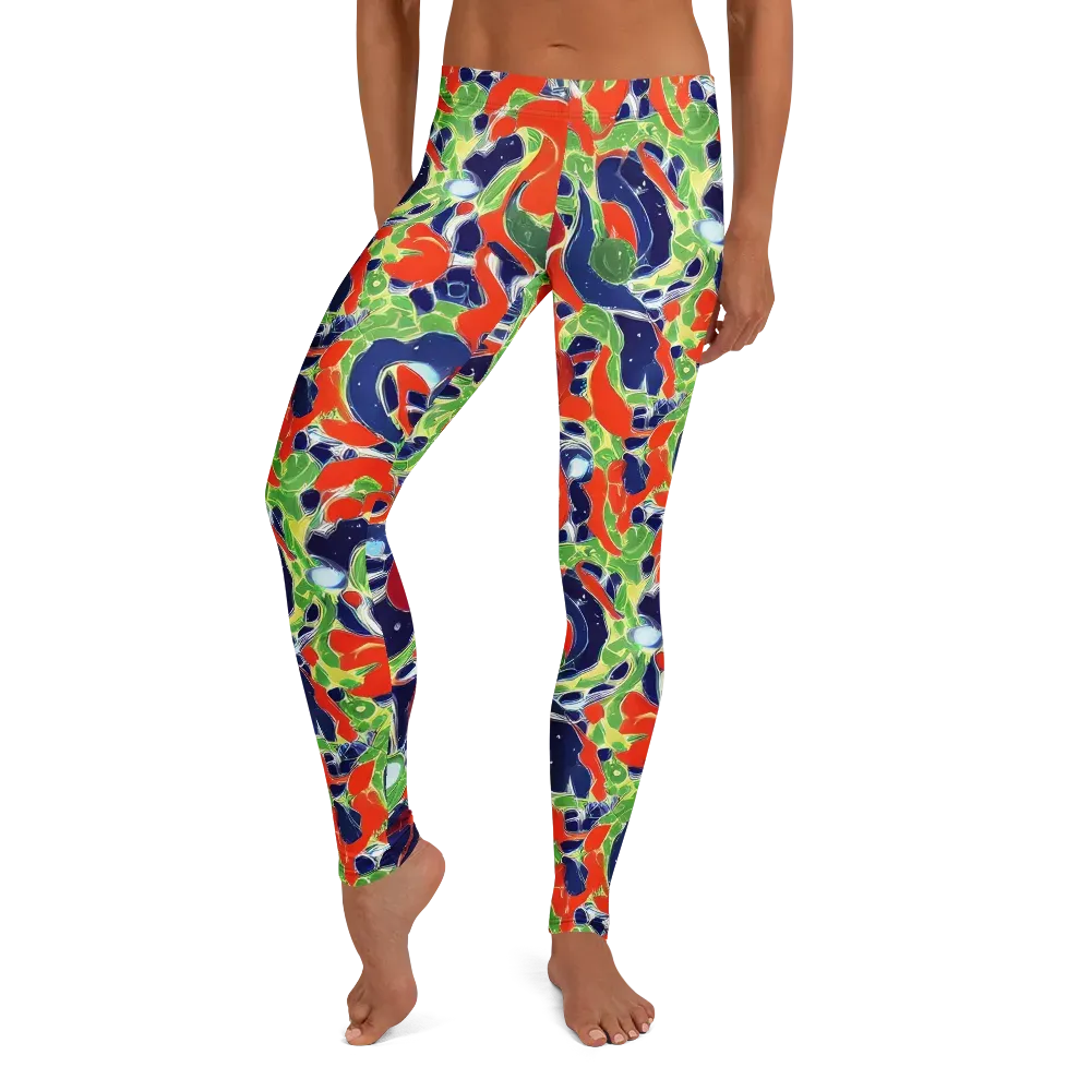 Neon Riviera on Leggings — Front