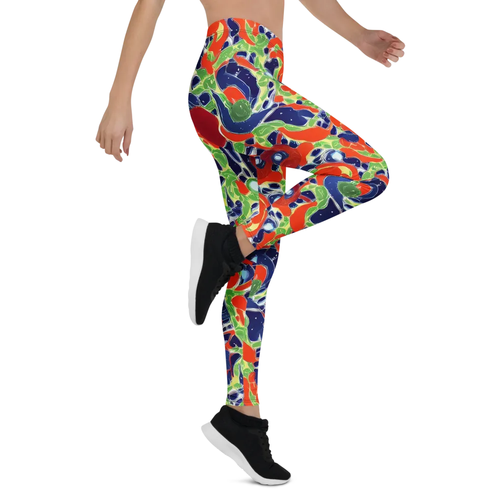 Neon Riviera on Leggings — Right
