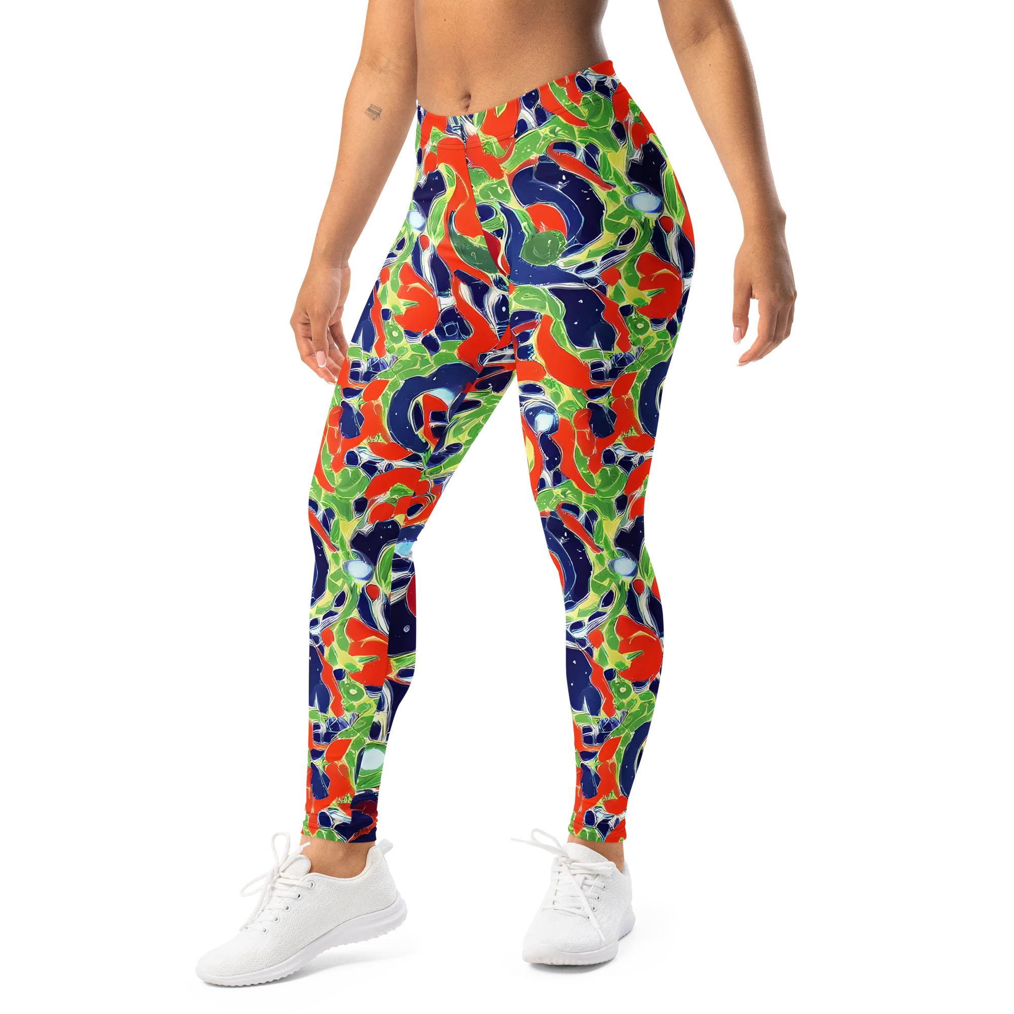 Neon Riviera on Leggings — Left Front