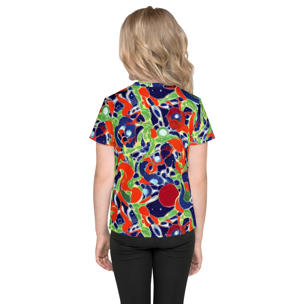 Neon Riviera on Kids Crew Neck T-Shirt — Back