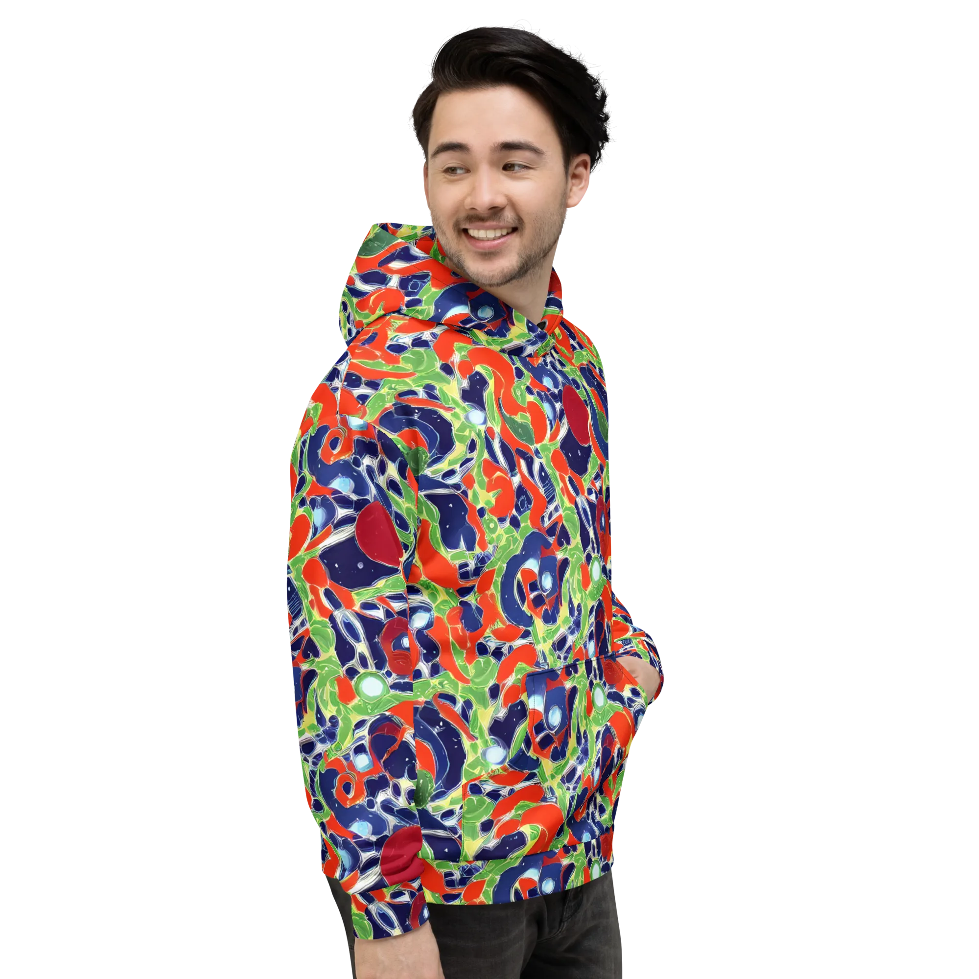 Neon Riviera on Hoodie — Right