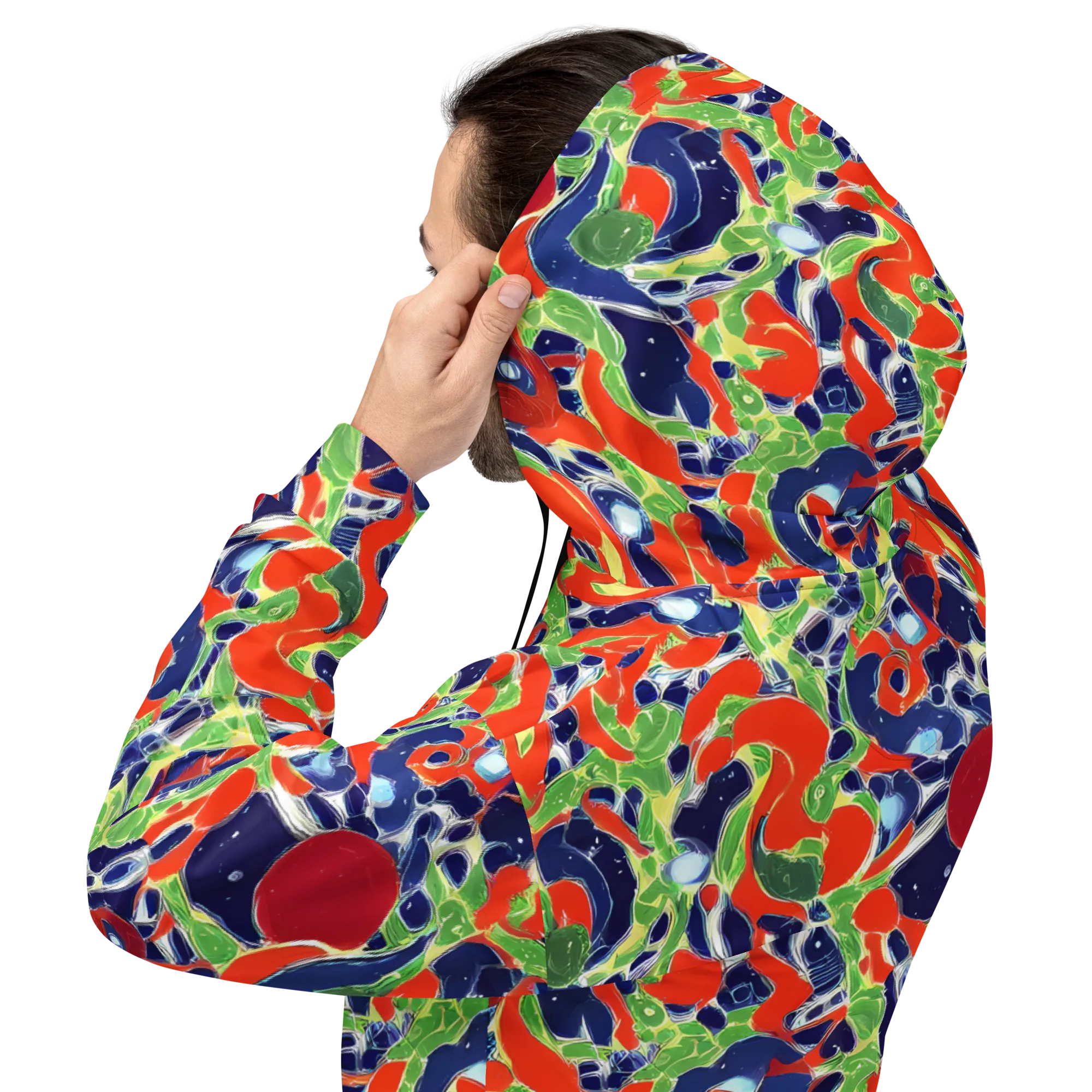 Neon Riviera on Hoodie — Back