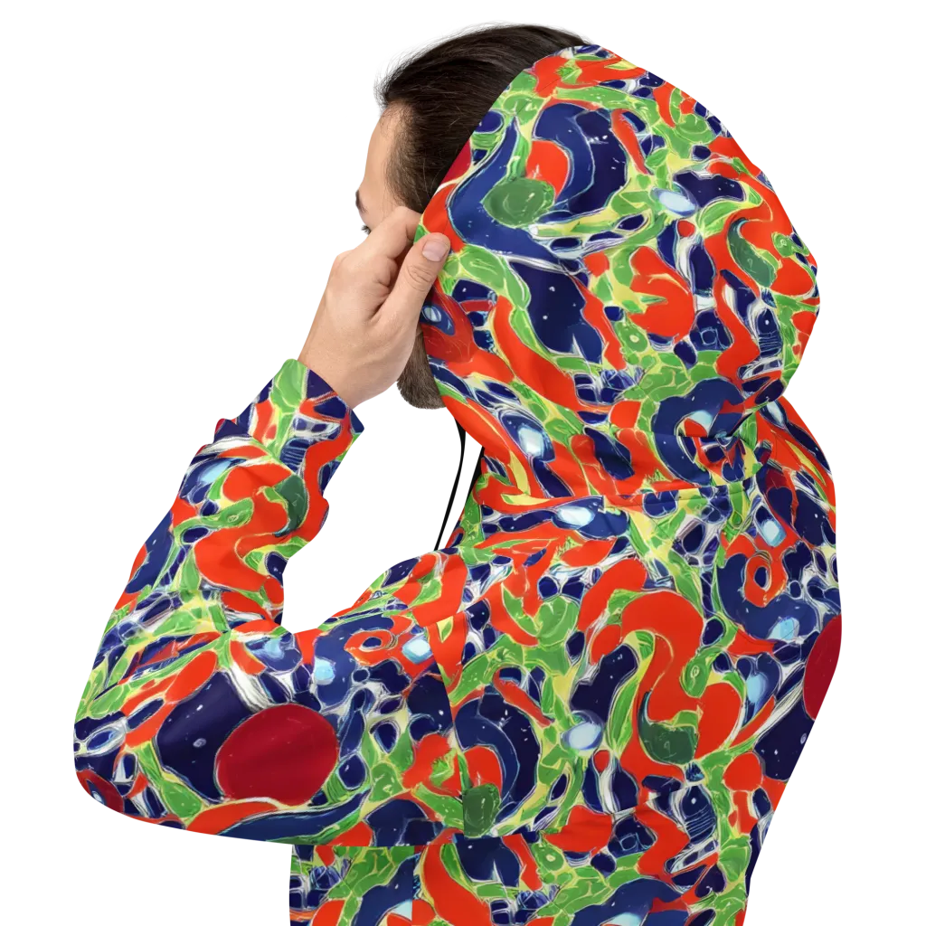 Neon Riviera on Hoodie — Back