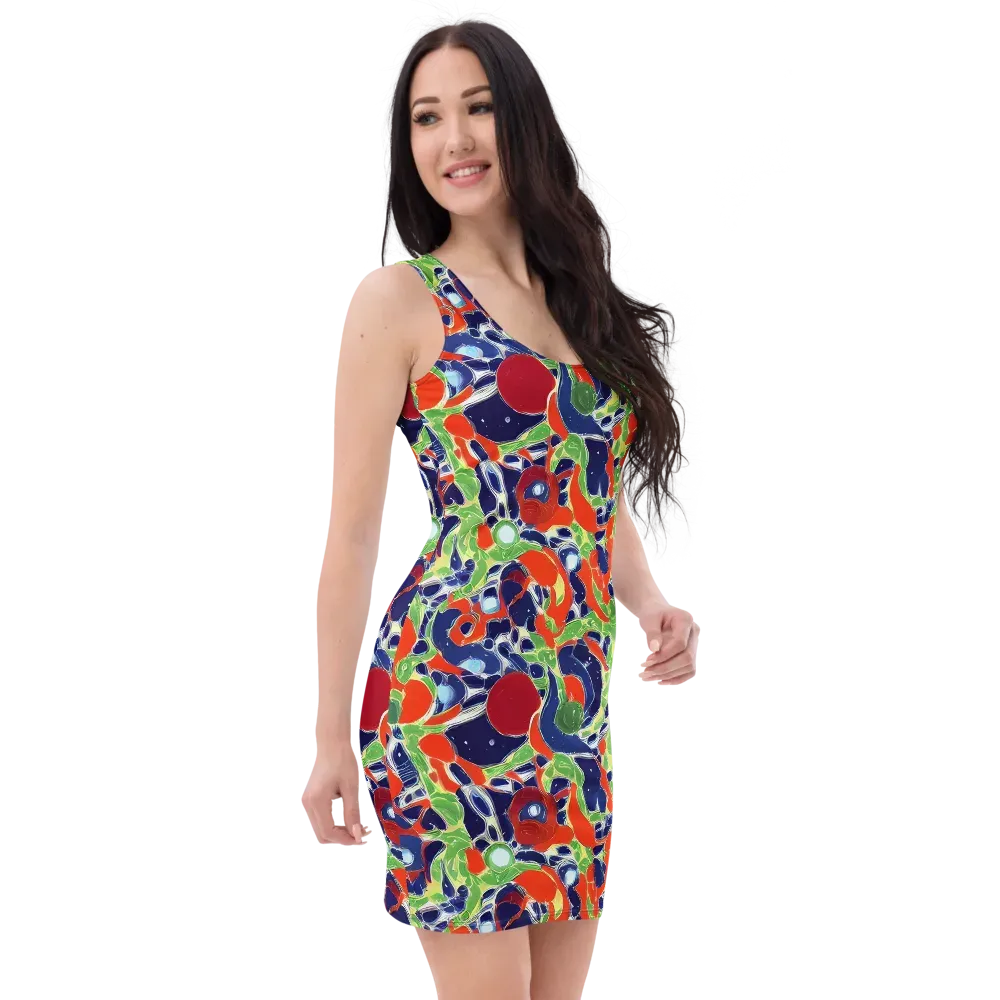 Neon Riviera on Bodycon Dress — Right Front