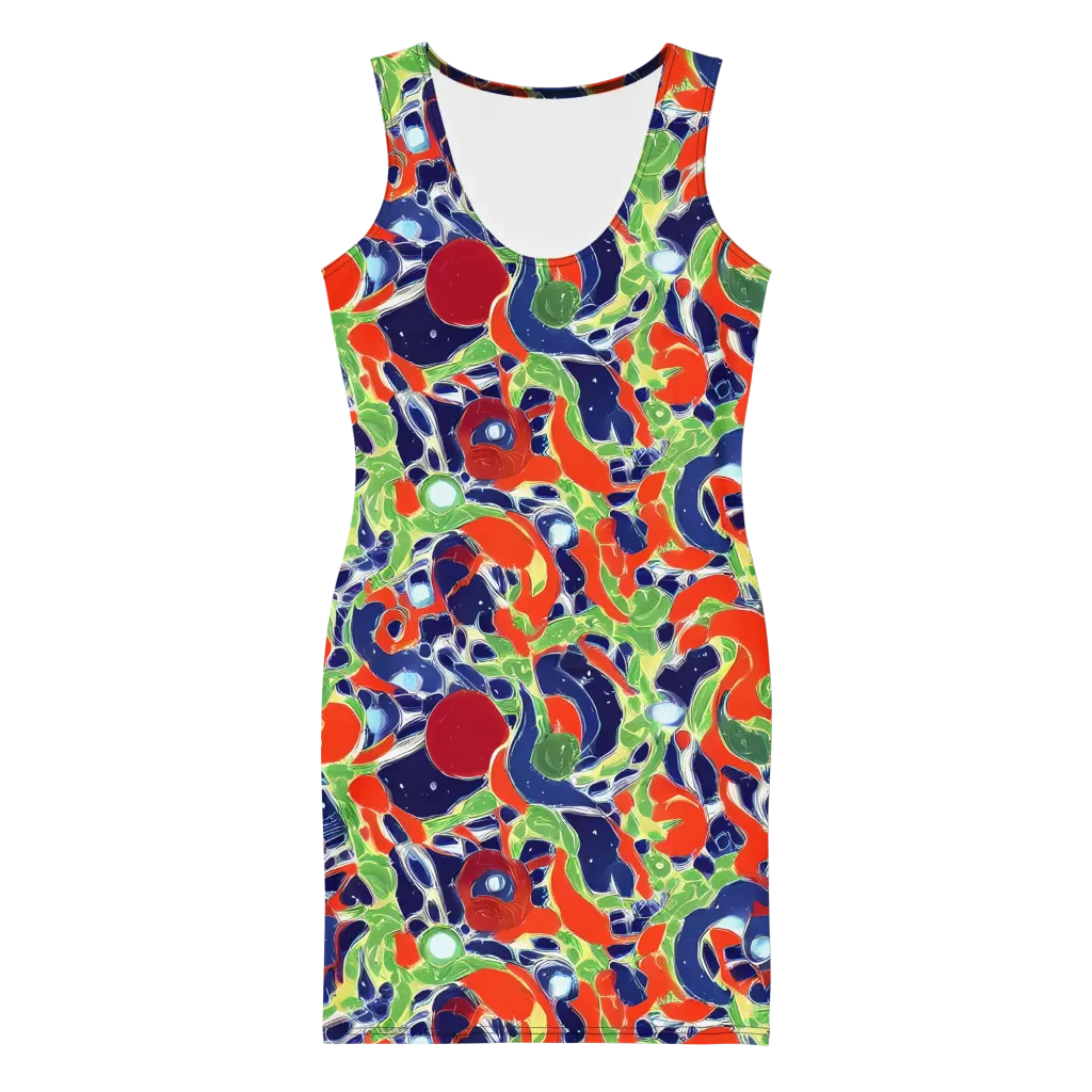 Neon Riviera on Bodycon Dress — Front